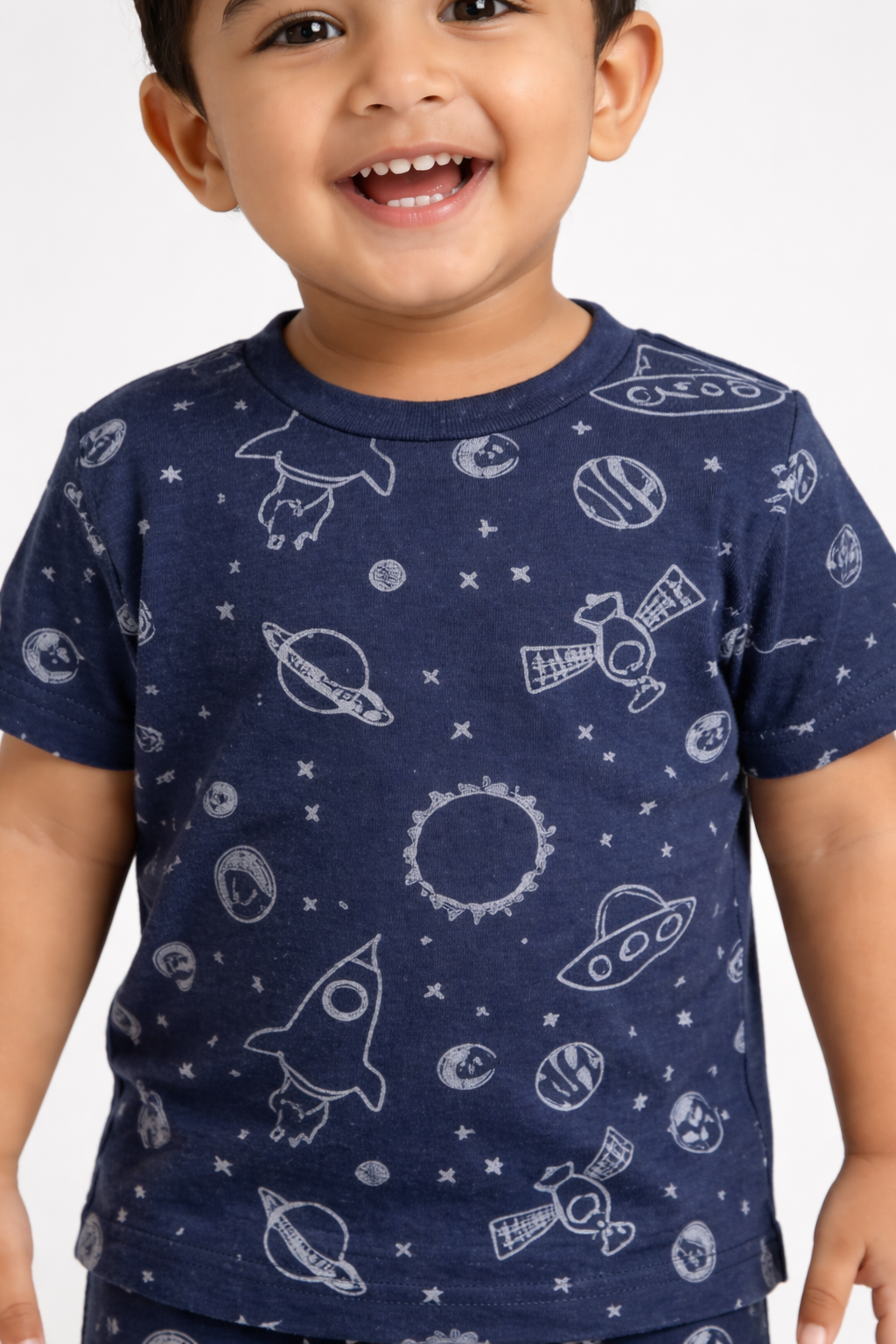 Boys Navy Blue Space Rocket Co-Ord Set