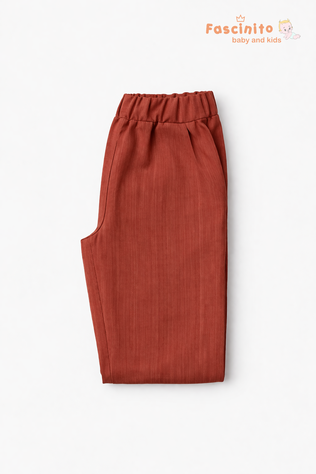 Boys Shirt & Pant Set – Rust Brown Coord Outfit for Kids