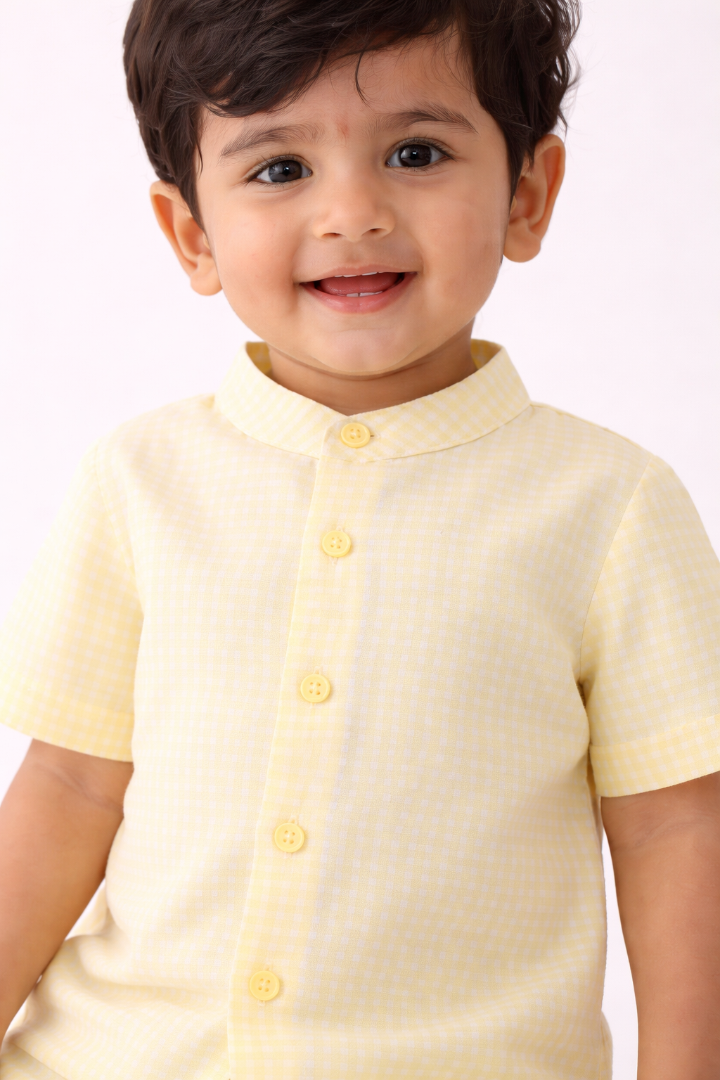 Boys Premium Yellow Textured Co-Ord Set