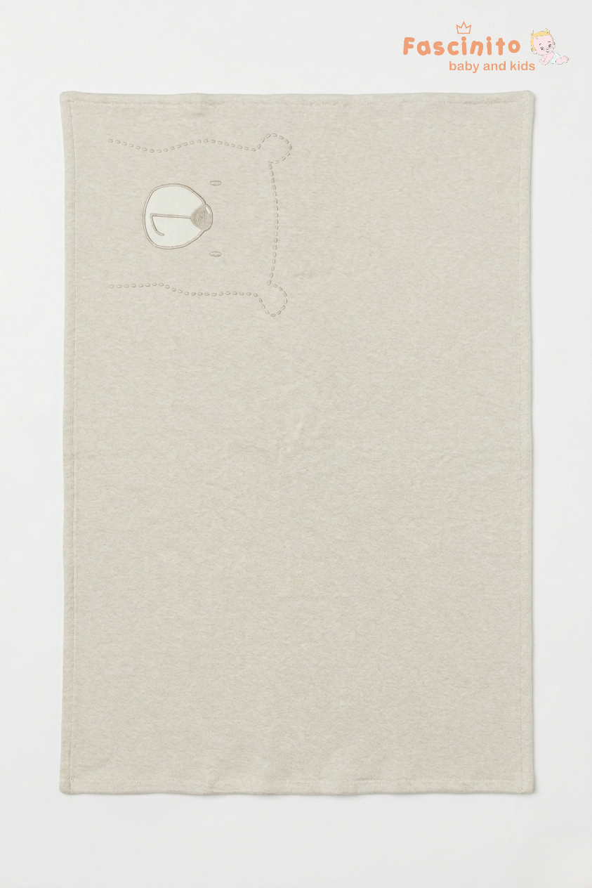 Baby Cotton Blanket – Soft Breathable Multipurpose Blanket (Beige)
