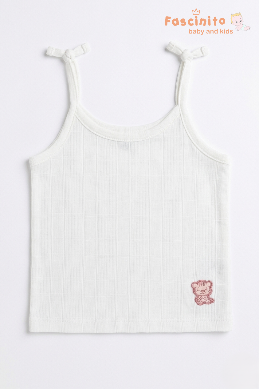 Baby Muslin Knotted Jabla – Soft White Cotton Newborn Top