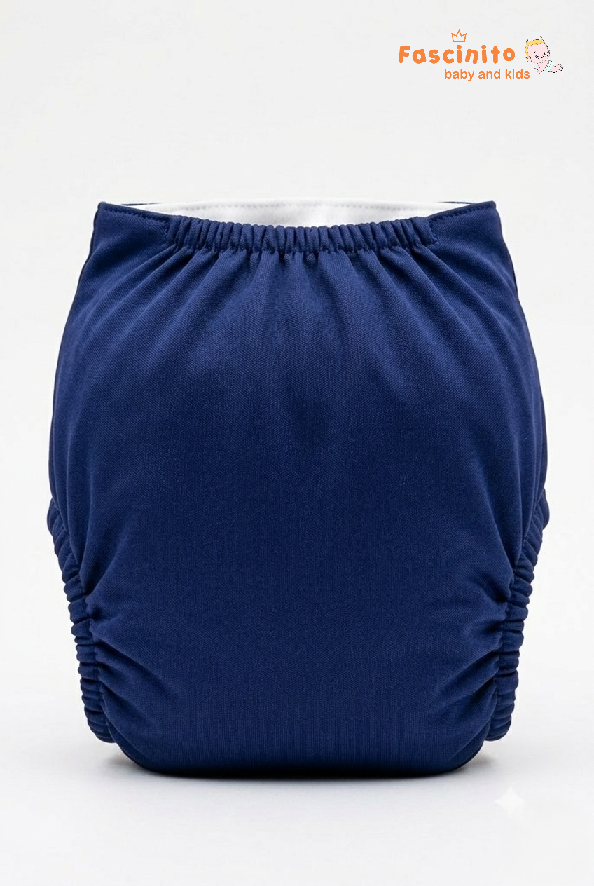 Adjustable Cloth Diaper Reusable Waterproof Baby Diaper – Dark Blue