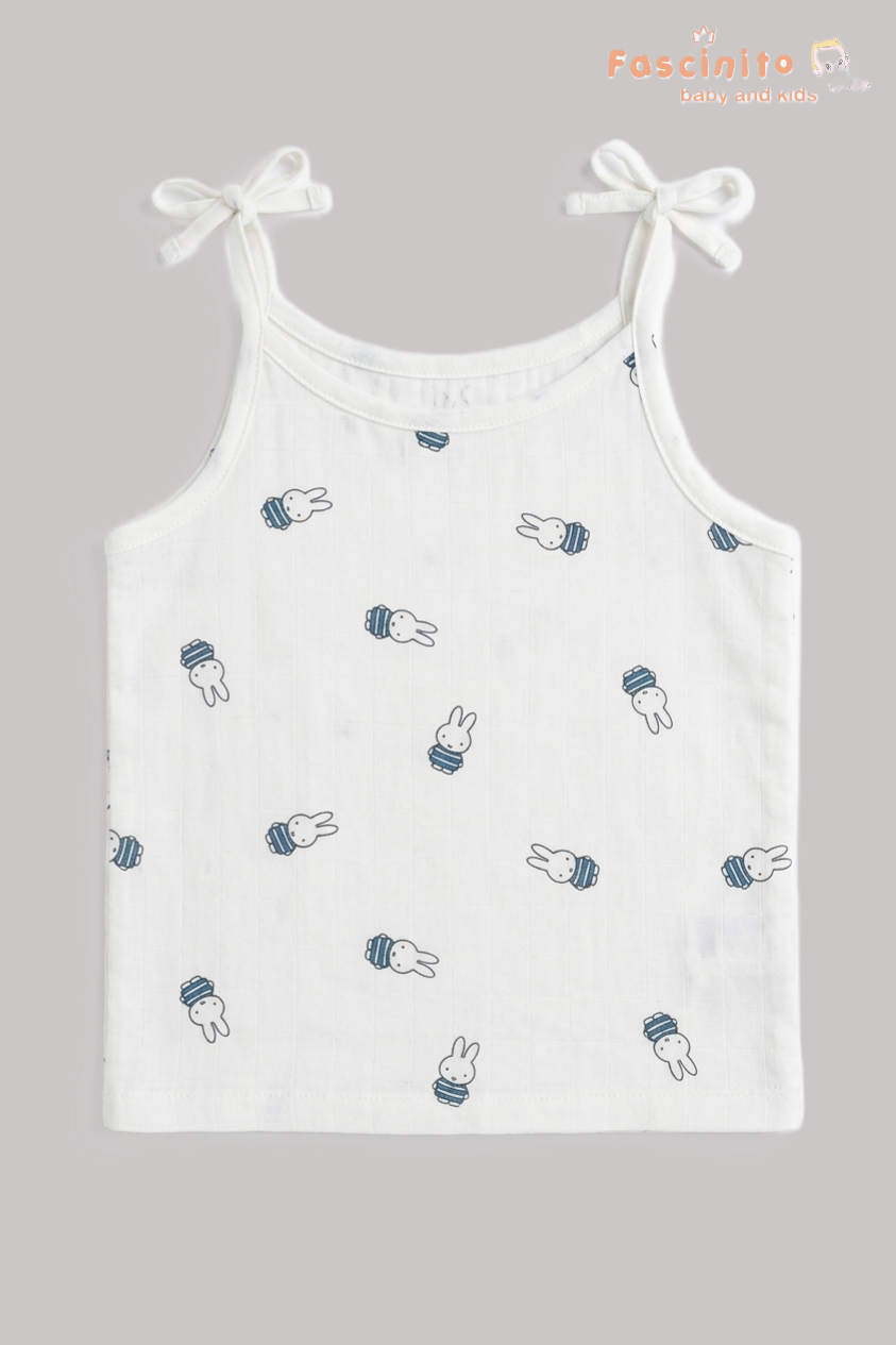 Baby Muslin Knotted Jabla – Soft Cotton Newborn Essential (White)