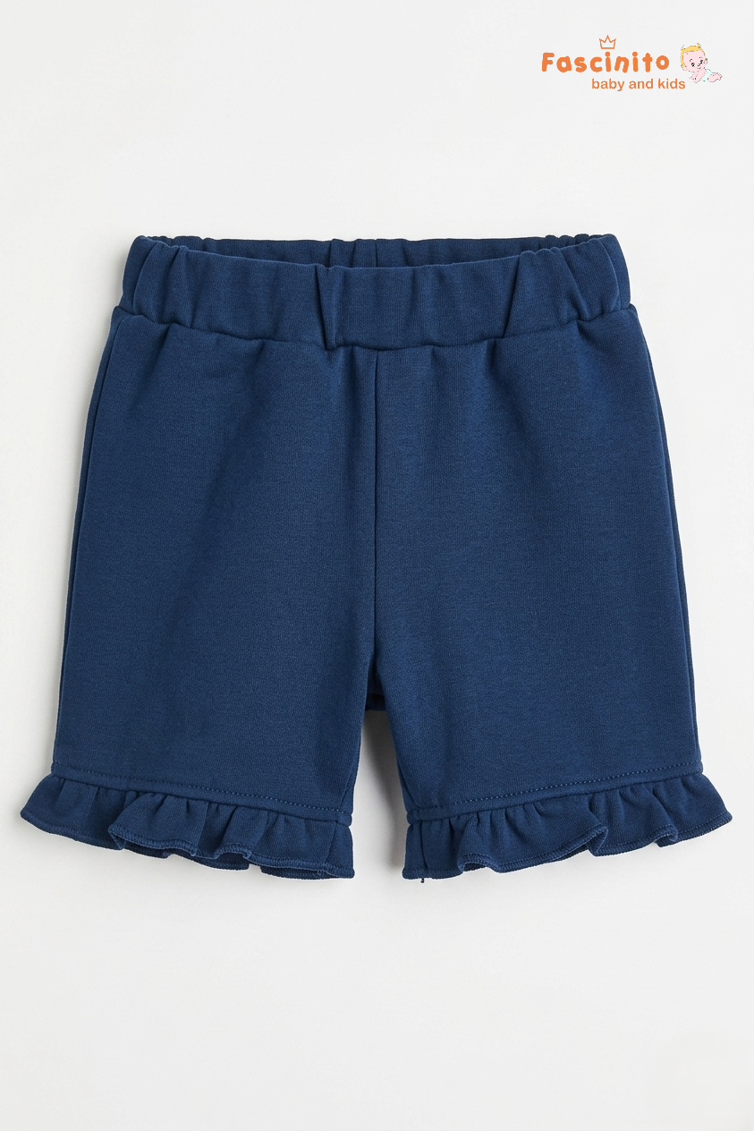 Girls Shorts – Navy Blue Cotton Casual Shorts