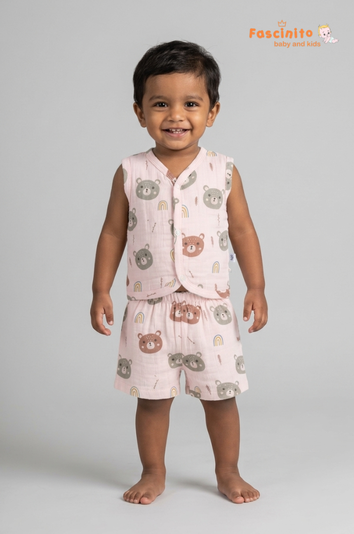 Muslin Pink Teddy