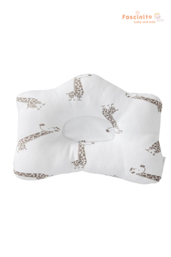 Baby Star Pillow – Soft Newborn Head Support Cushion (White)