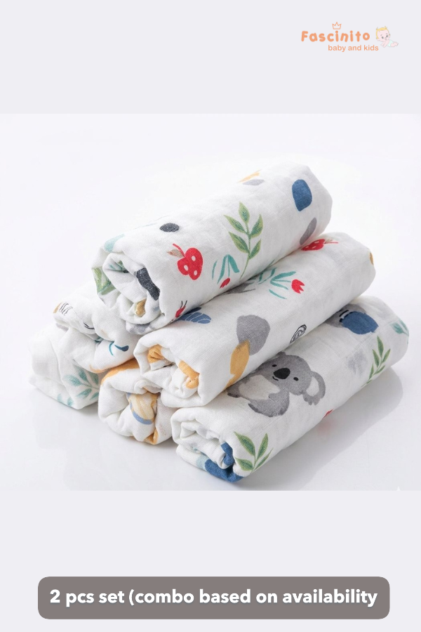 Baby Washcloth 2pcs Pack Muslin Cotton Cloth