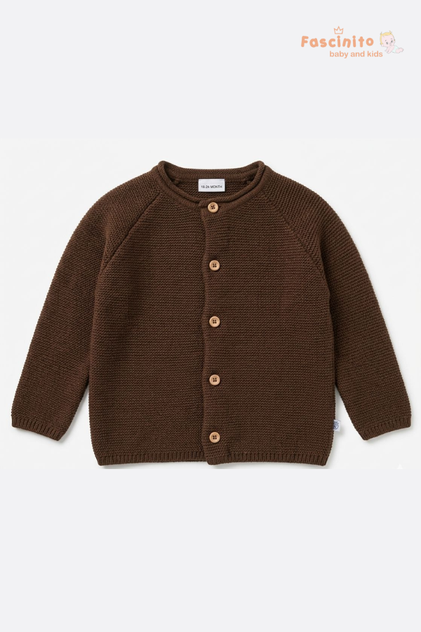 Baby Woolen Sweater – Soft Knit Winter Wear (Brown)