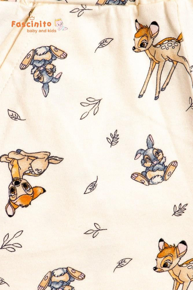 Boys Cotton Pants – Mustard Yellow Printed Casual Bottom