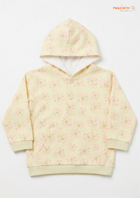 Bloom Daisy Hoodie - Cream Color AOP Print