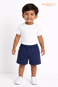 Boys Cotton Twill Shorts – Navy Blue Casual Kids Shorts