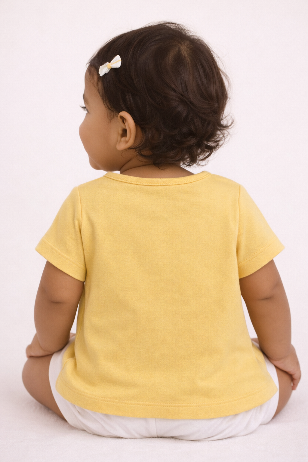 Girls Mustard Unicorn Graphic Cotton T-Shirt