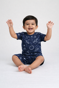 Boys Navy Blue Space Rocket Co-Ord Set