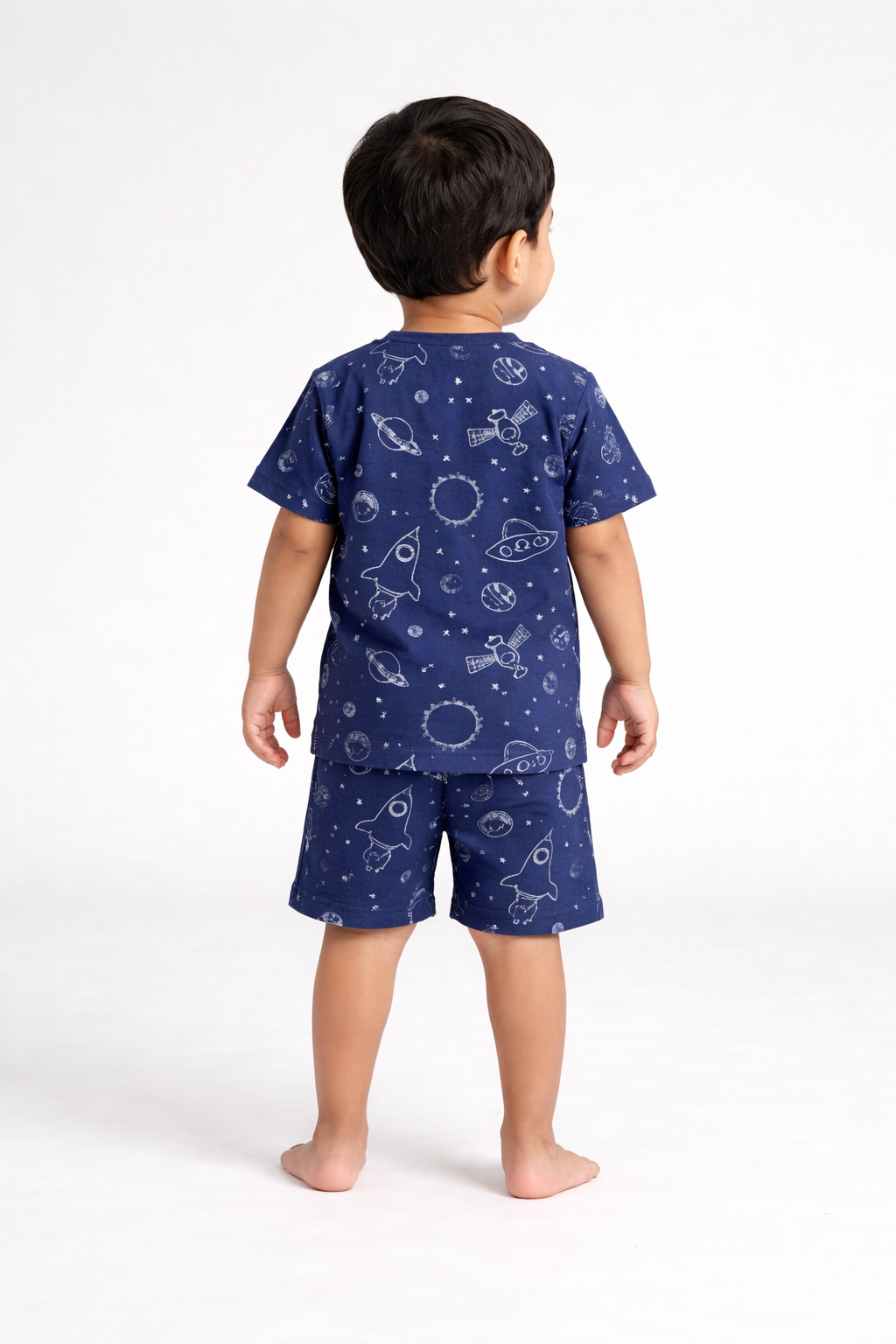 Boys Navy Blue Space Rocket Co-Ord Set