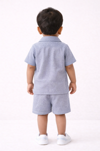 Boys Premium Navy Cable-Knit Co-Ord Set