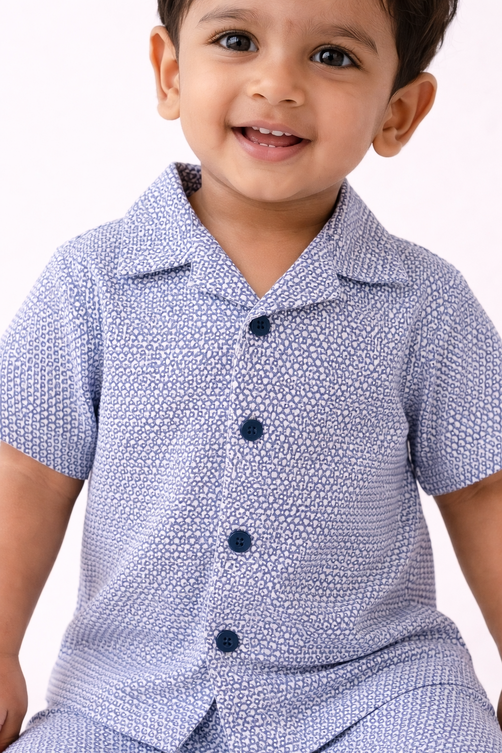 Boys Premium Navy Cable-Knit Co-Ord Set