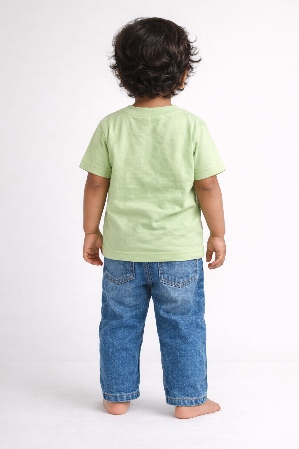 Boys Light Green Astronaut Graphic Cotton T-Shirt