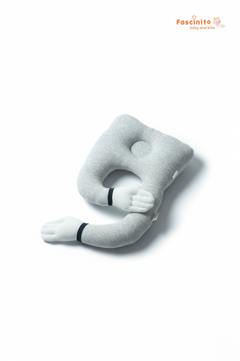 Baby Hug Pillow – U-Shaped Support Pillow with Head Support (Grey)