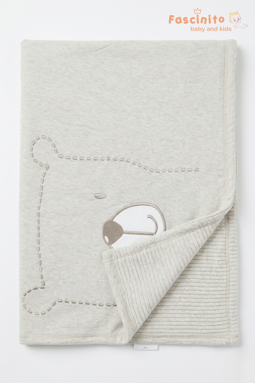 Baby Cotton Blanket – Soft Breathable Multipurpose Blanket (Beige)