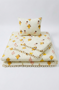 Baby Tri Set 3-Piece Bedding Set Cotton Pillow Blanket & Mattress
