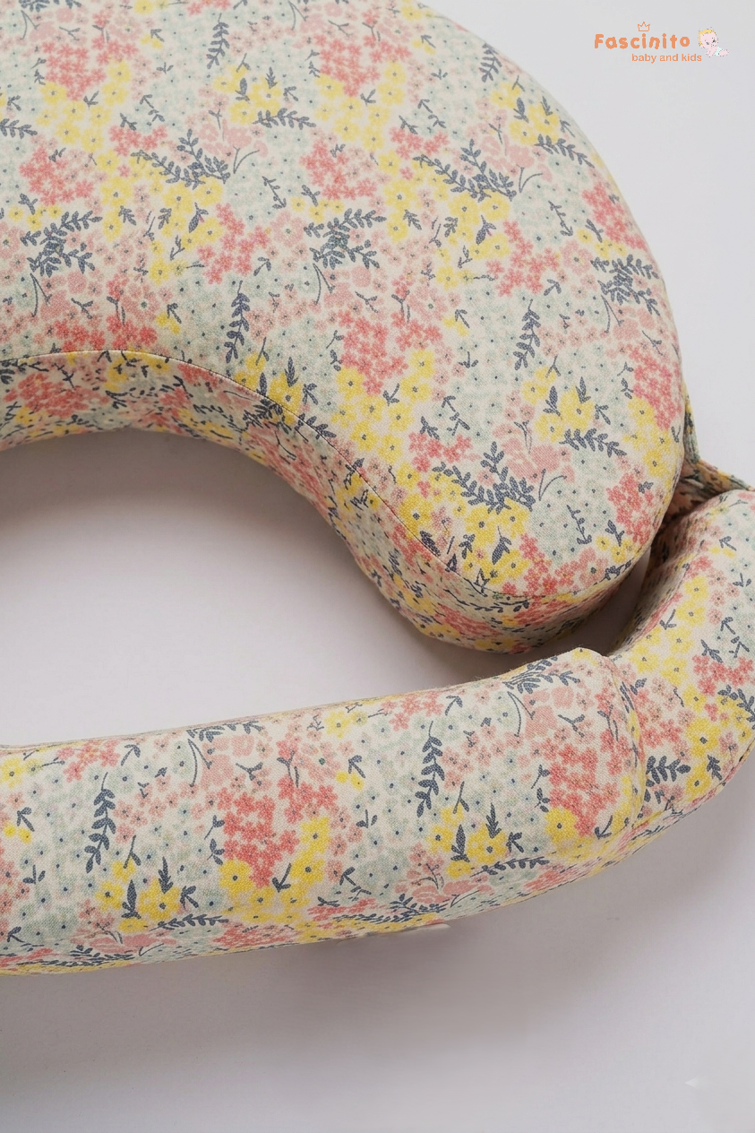 Baby Feeding Pillow – Ergonomic Nursing Support Pillow (Floral)