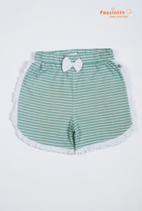 Girls Shorts Set – 2 Pack Printed & Striped Cotton Shorts