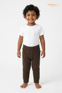 Baby Sweater Pants – Woolen Knit Winter Pants (Brown)