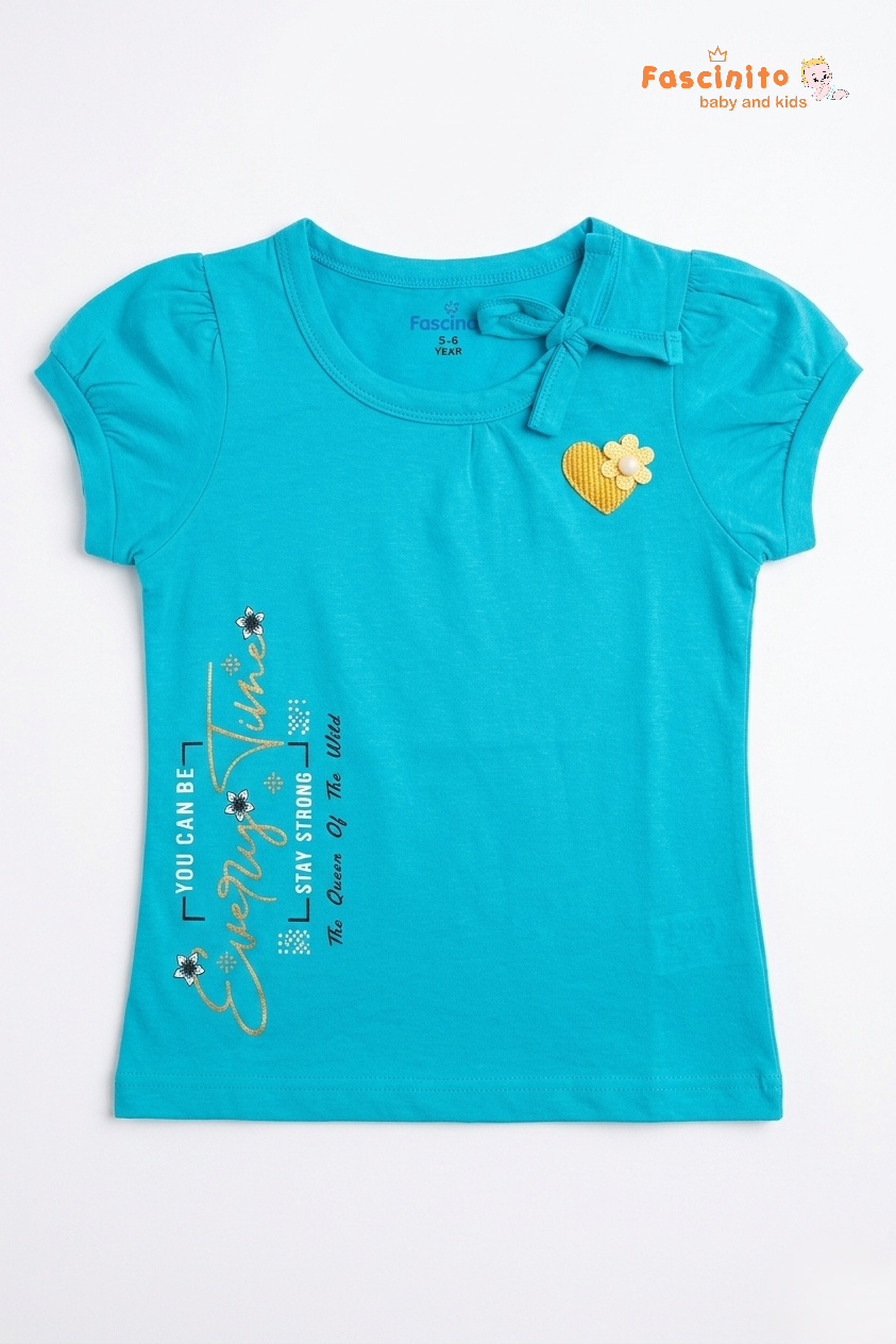 Girls Shorts – Blue Cotton Casual Shorts