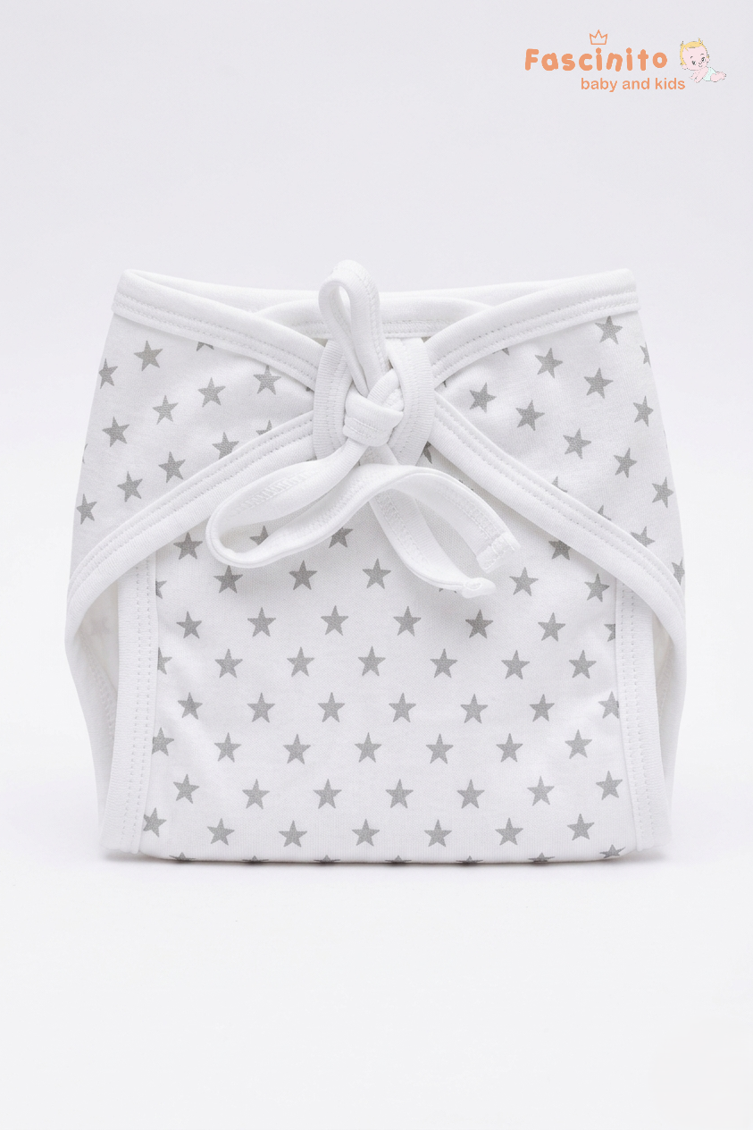 Baby Cotton Nappy 2PCS Pack – Soft Reusable Langot Cloth Diaper (White)