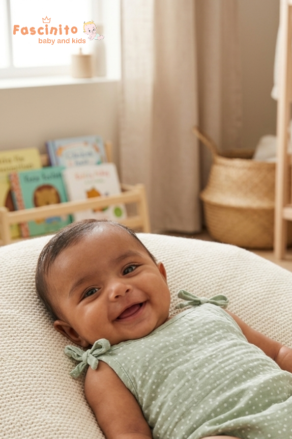 Baby Knit Knotted Jabla – Green Cotton Newborn Top
