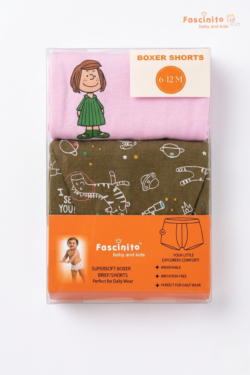 Baby Boxer Shorts 3PCS Pack – Soft Cotton Printed Kids Shorts