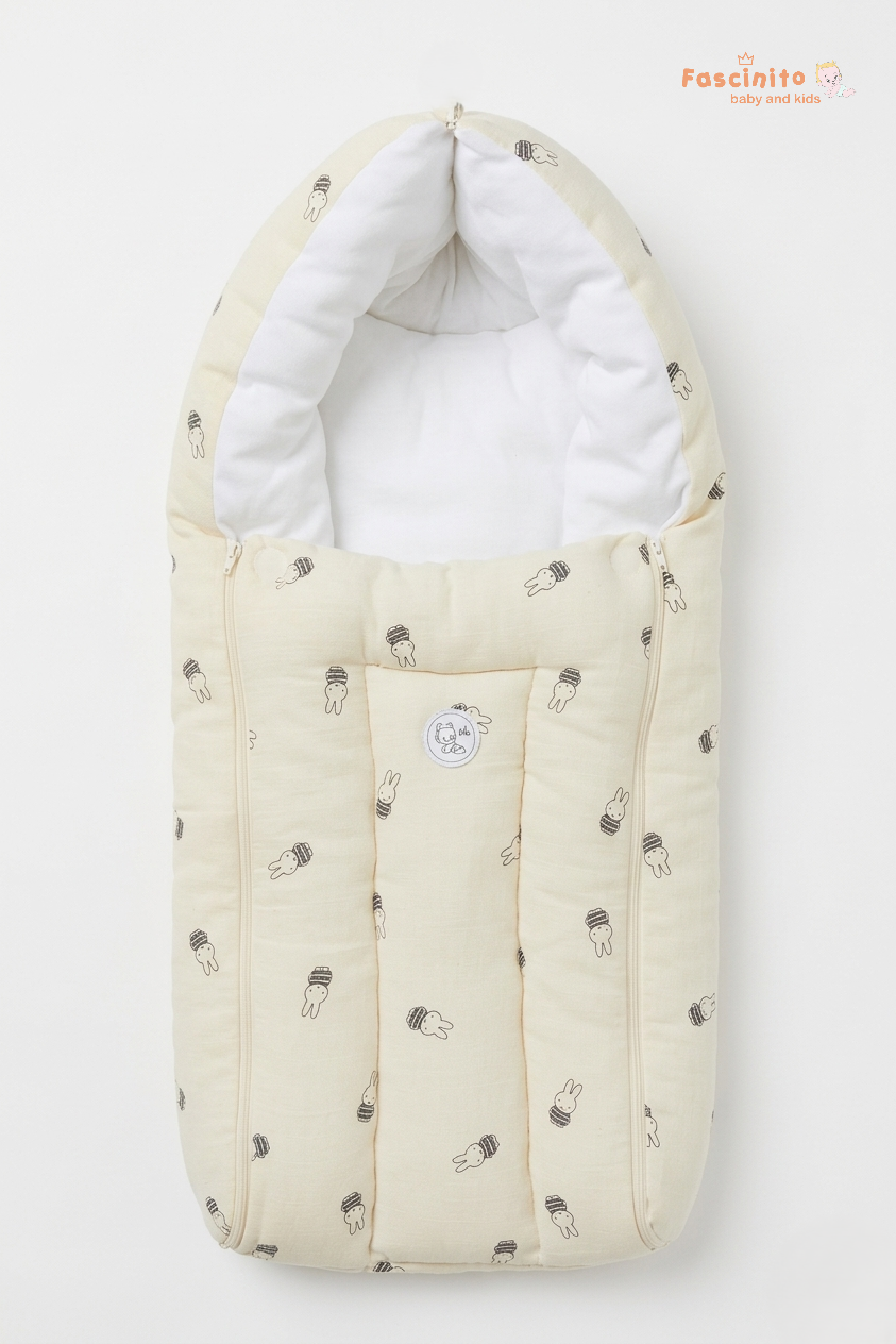 Baby Carrier – Organic Muslin Cotton Ergonomic Carrier (Light Yellow)