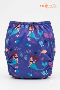 Adjustable Cloth Diaper Reusable Waterproof Baby Diaper – Sea Girl Themed
