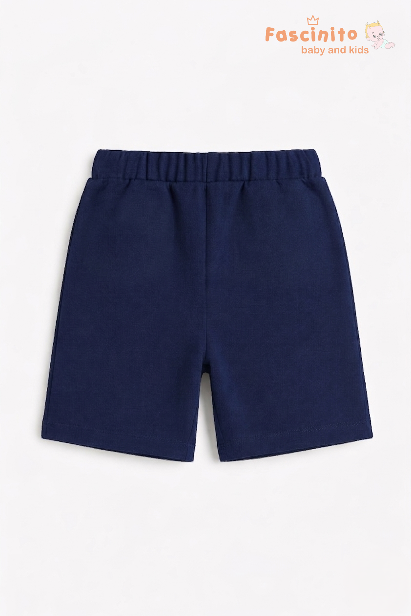 Boys Cotton Twill Shorts – Navy Blue Casual Kids Shorts
