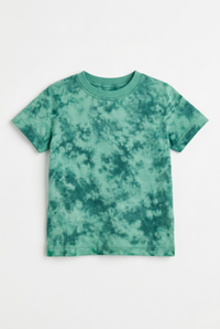 Boys Green Tie-Dye Cotton T-Shirt