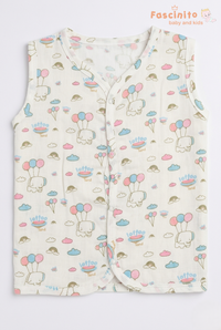 Baby Muslin Jabla Top – Soft White Cotton Newborn Essential