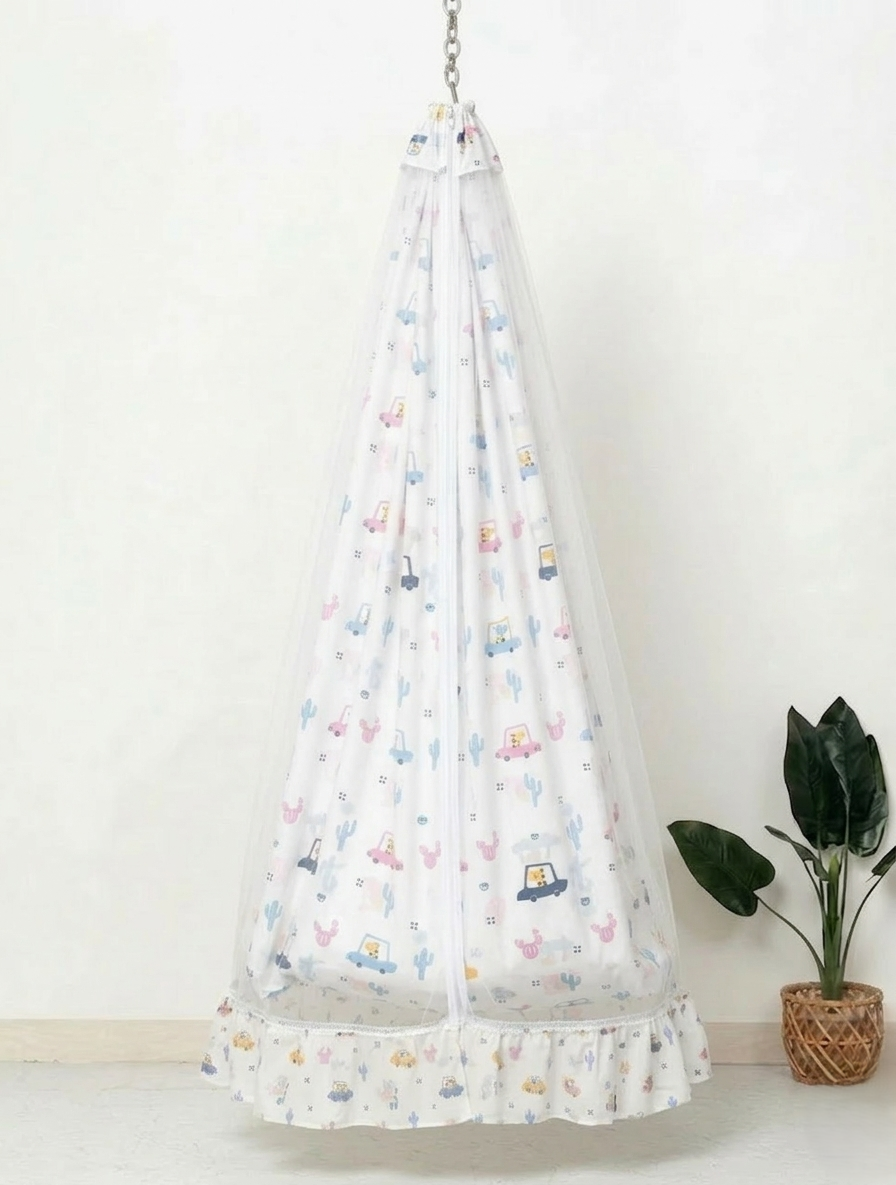 Baby Cradle Net Mosquito Protection Mesh – White