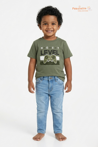 Boys Cotton T-Shirt – Sage Green Casual Kids Tee