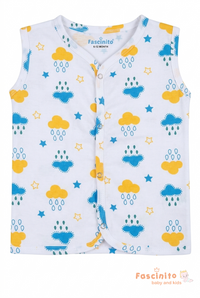 Baby Muslin Jabla Top – White Cotton Newborn Wear