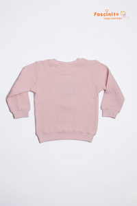 Girls Sweatshirt – Pink Ice Cream Graphic Casual Top