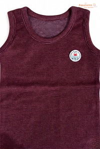 Boys Sleeveless Set – Grape Cotton Vest & Shorts Outfit