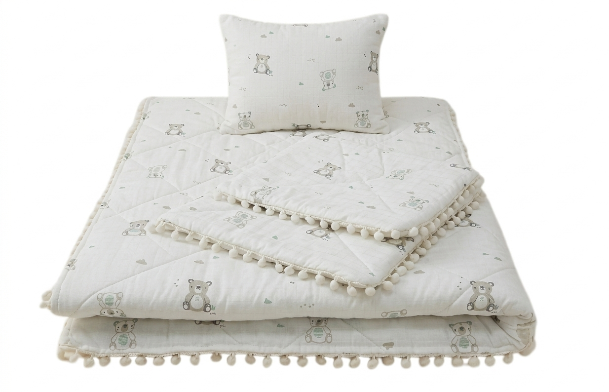 Baby Tri Set 3-Piece Bedding Set Cotton Mat Pillow & Blanket