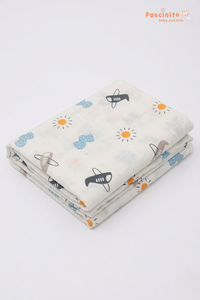 Baby Muslin Swaddle – Soft Cotton Lightweight Swaddle Blanket (White)