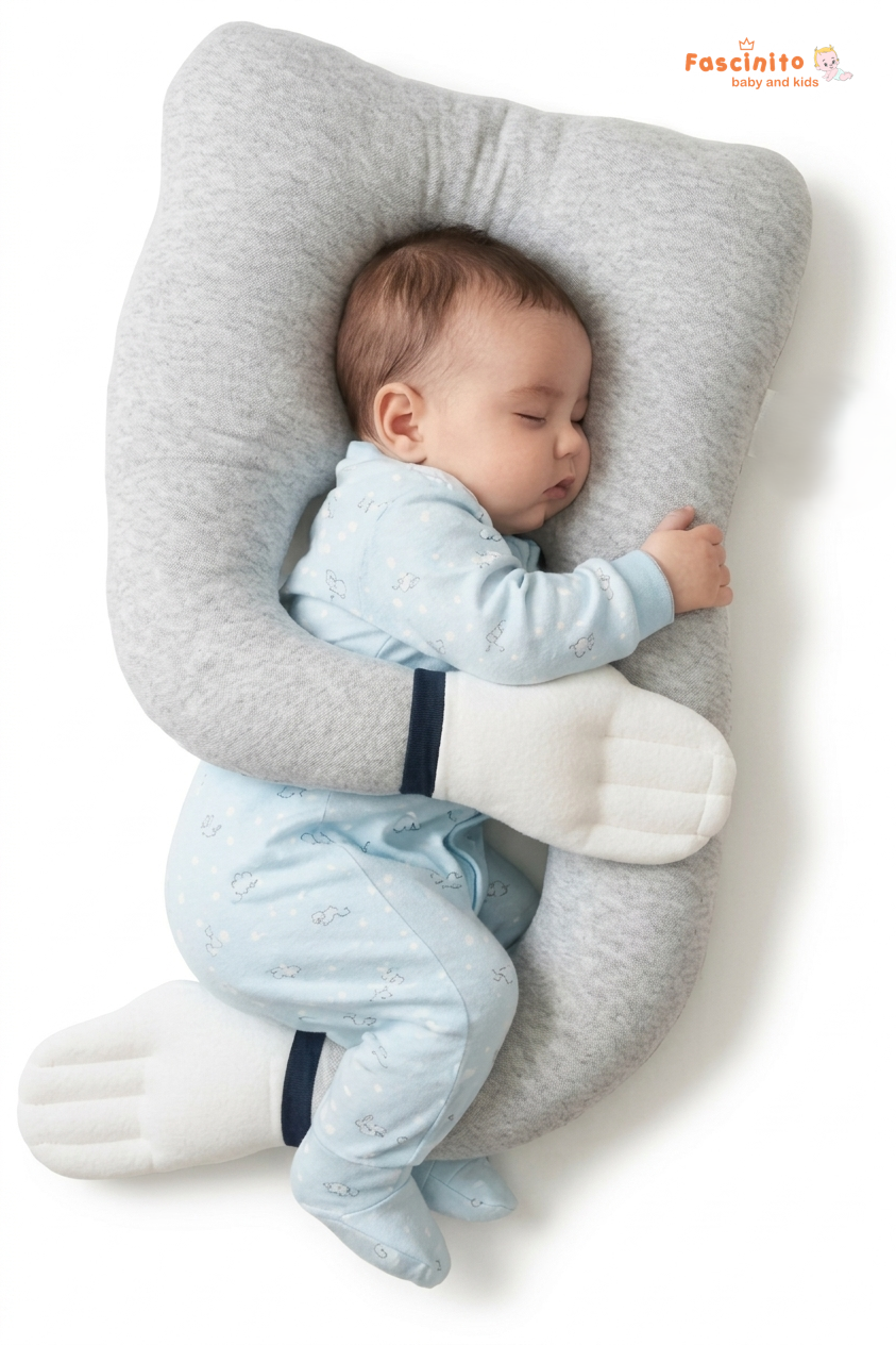 Baby Hug Pillow – U-Shaped Support Pillow with Head Support (Grey)
