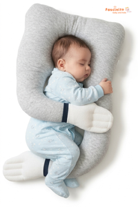 Baby Hug Pillow – U-Shaped Support Pillow with Head Support (Grey)