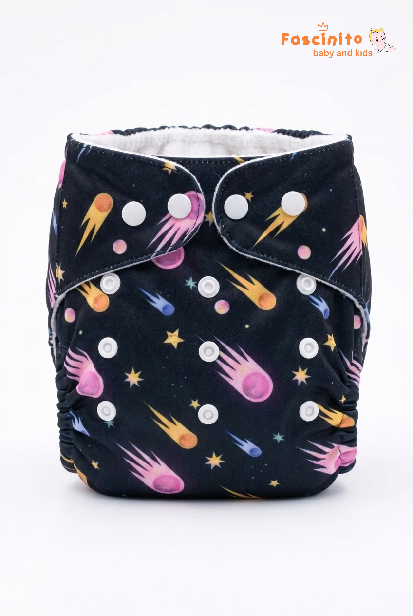 Adjustable Cloth Diaper Reusable Waterproof Baby Diaper - Space
