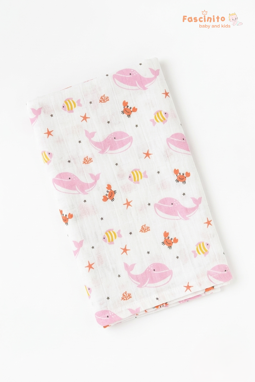 Muslin Towel Soft Cotton Baby Towel – White