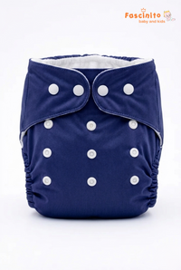 Adjustable Cloth Diaper Reusable Waterproof Baby Diaper – Dark Blue