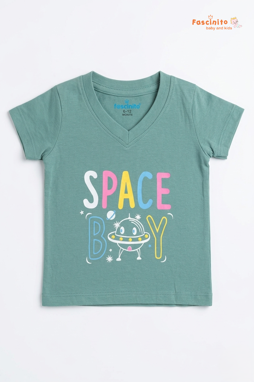 Unisex Cotton T-Shirt – Sage Green Casual Kids Tee