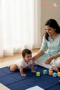 Baby Dry Sheet Small – Waterproof Reusable Mattress Protector - Navy Blue